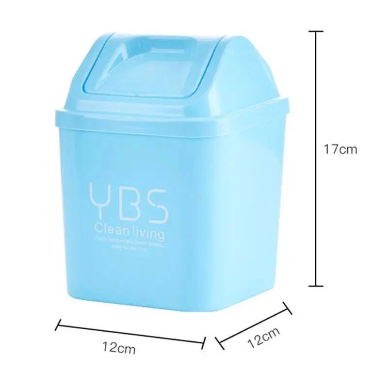 Creative Mini Small Waste Bin Desktop Garbage Basket Home Table Plastic Office Supplies Trash Can Dustbin Sundries Barrel Box