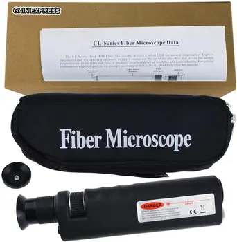 

400x Fiber Optical Microscope Optical Inspection Scope 1.25/2.5mm Coaxial LED