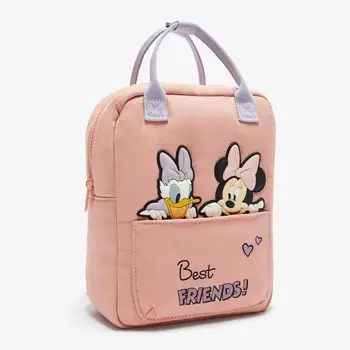 

Disney Mickey Mouse Children's Bag Crossbody Canvas Messenger Bag Spring Autumn Mickey Minnie Mouse Pattern Backpack Kids Gifts