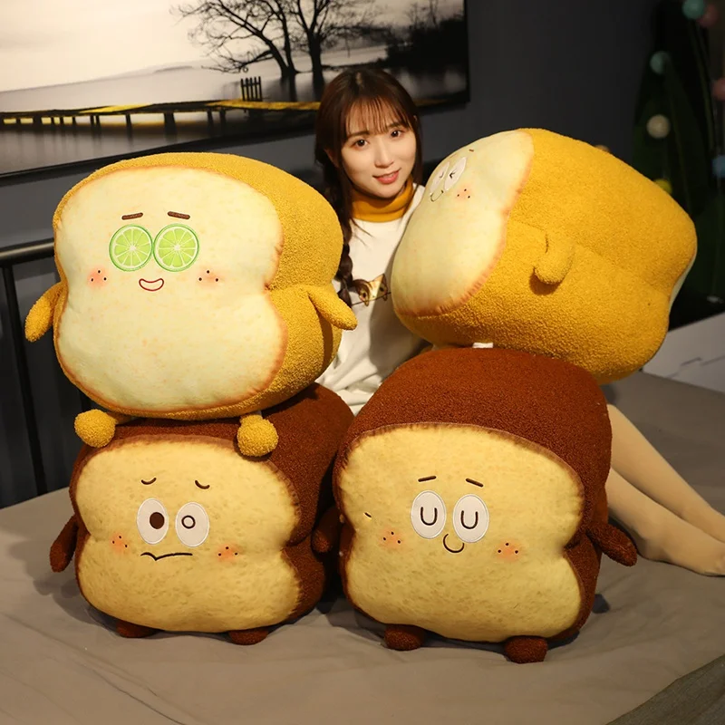 New Simulation Long Butter Bread Plush Pillow Toy Food Sliced Bread Toast Stuffed Snack Decoration Backrest Cushion With Blanket Plush Pillows Aliexpress