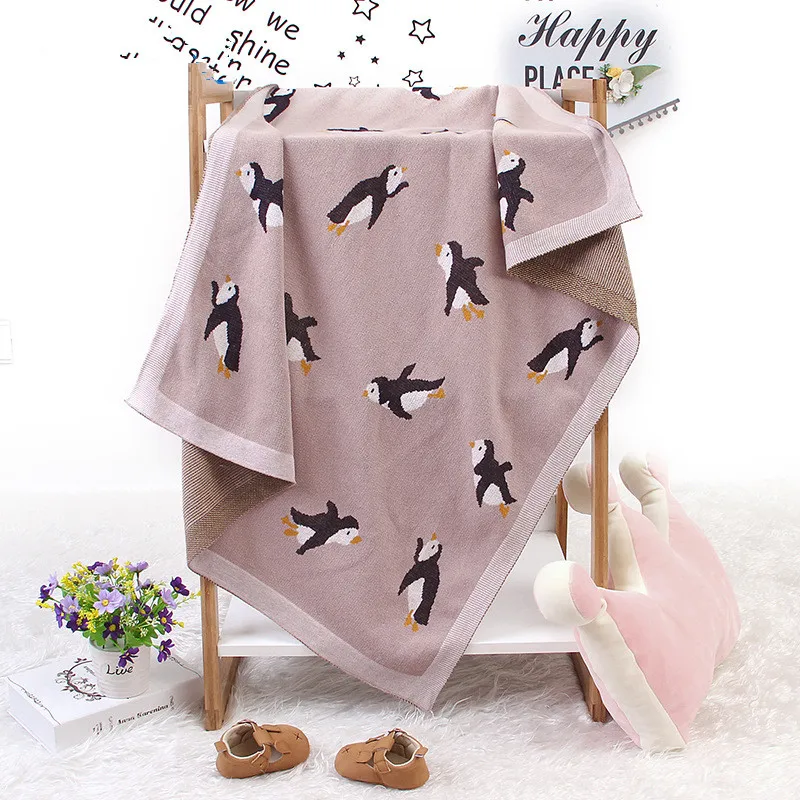 

Baby Blankets Sheets Knitted Newborn Cartoon Swaddle Wrap Soft Toddler Infant Sofa Crib Bedding Quilts 100*80cm Stroller Cover