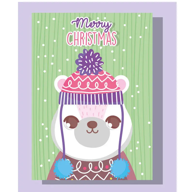 Polar Bear Happy Merry Christmas Tag Metal Cutting Dies New 2019 Paper Card Making Stencil | Дом и сад