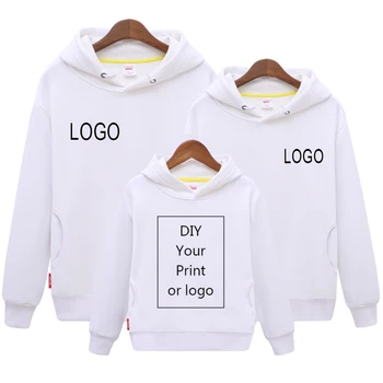 

Custom Printed Hoodies Male/Femal /Children's Pullover Parent-child Spring &Autumn Casual Sportswear DIY You Like Photos or Logo