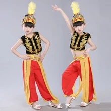 Детская одежда для выступлений детское платье для танцев Miao Национальный костюм для танцев комплект для мальчиков и девочек