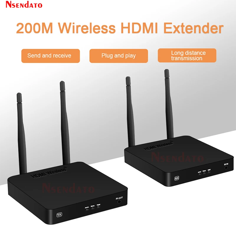Extender Hdmi Wireless 200M 5Ghz 1080P Wifi Hdmi Audio Video Trasmettitore Trasmettitore Adattatore Ricevitore Con Supporto Ir Hdcp1.4 Pc Hdtv