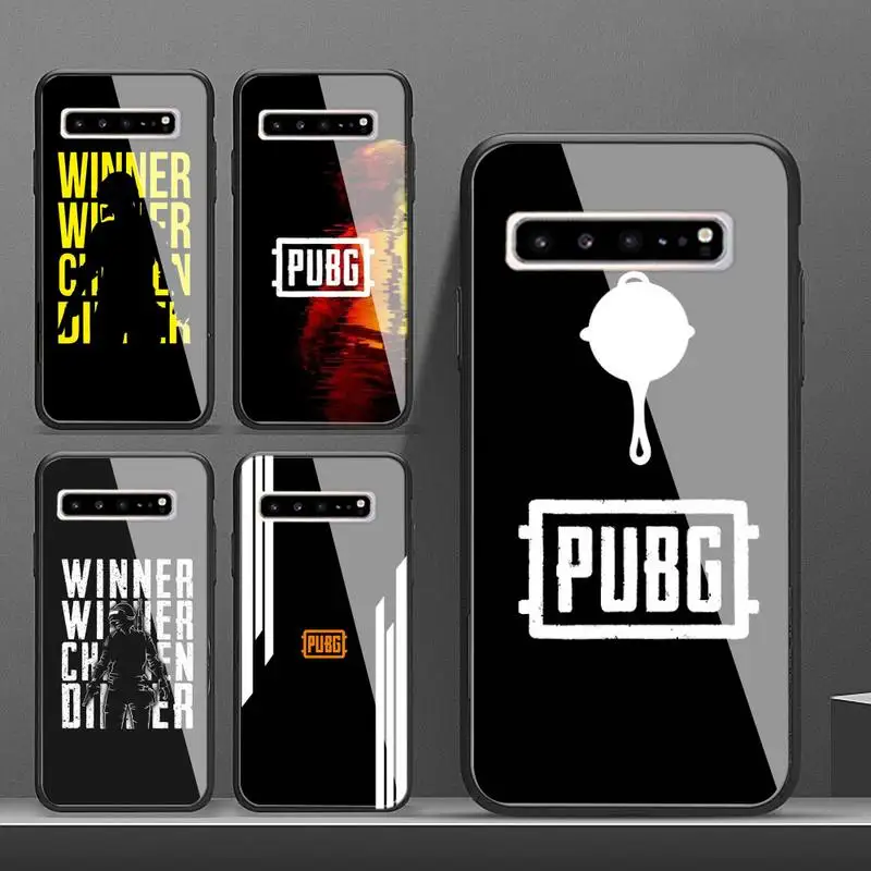 HOT game PUBG Phone Case For Galaxy Tempered Glass Cases Apply To S10 S9 S8 S7 S6edge Plus TPU Cover | Мобильные телефоны и