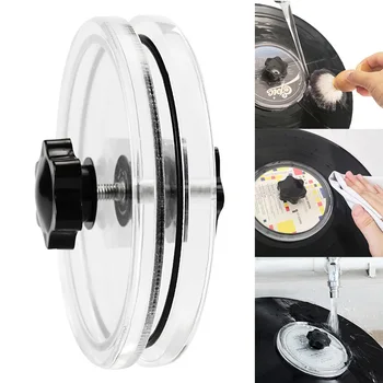 

Professional Phonograph Player Acrylic Cleaning Clamp Durable Label Saver Protector Care Accessories LP Vinyl Record Waterproof