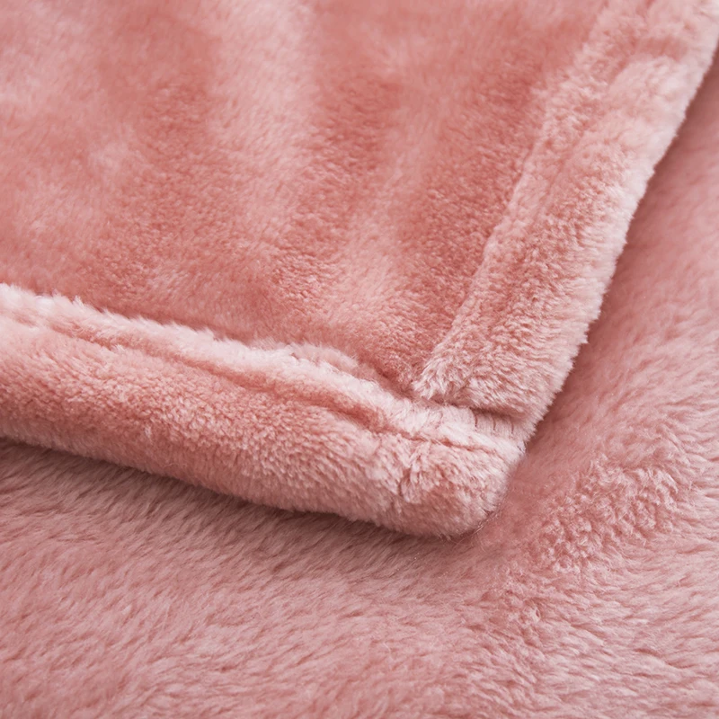 Bonenjoy, розовое Коралловое Флисовое одеяло, мягкое теплое плотное фланелевое одеяло на кровать, 380GSM, плед для дивана, Фланелевое покрывало