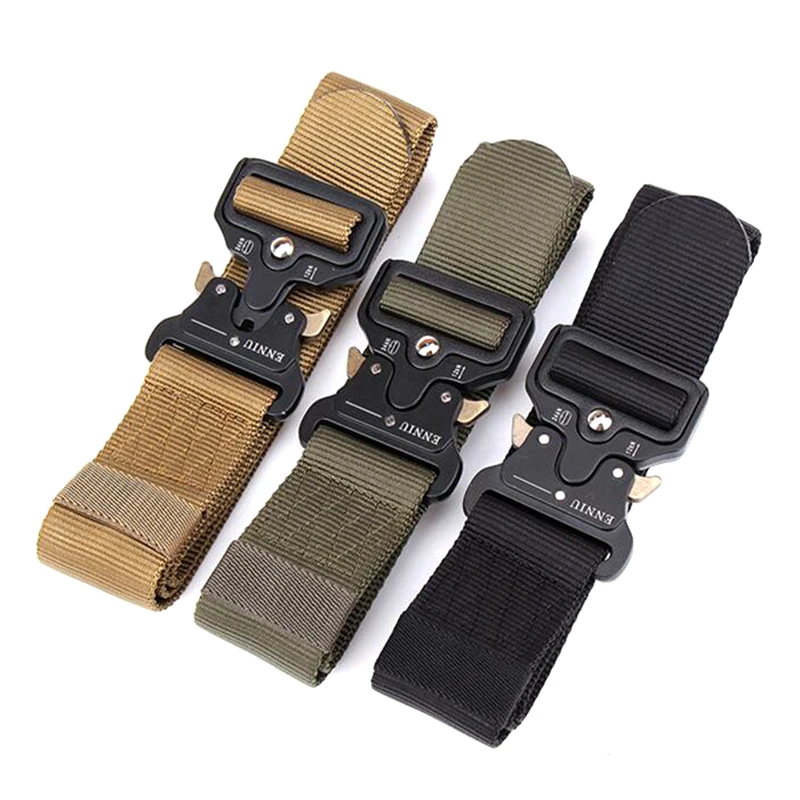  Army Belt Tactical Nylon Belt Men Military US Duty Metal Buckle Waist Strap High Quality Hunting Ac