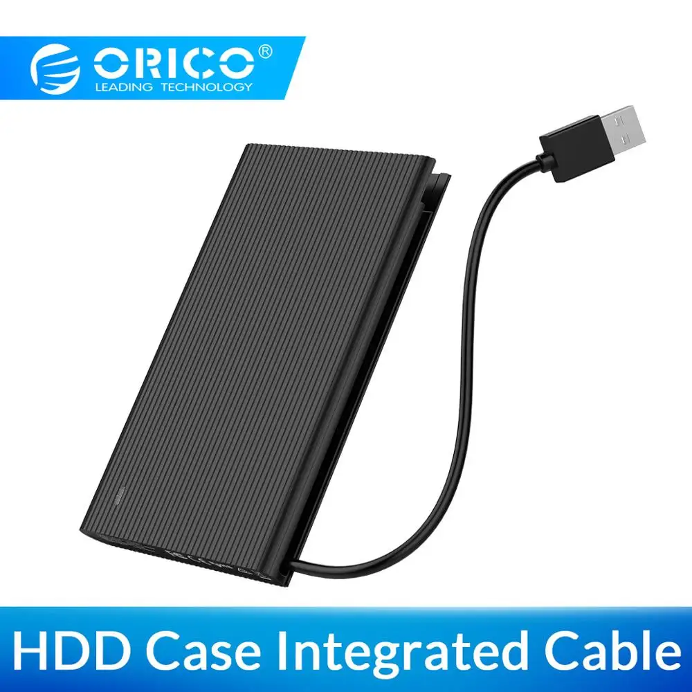 

ORICO 2.5 inch External HDD Enclosure SATA to USB 3.0 Hard Drive Enclosure With Integrated Data Cable Support 4TB HDD SSD