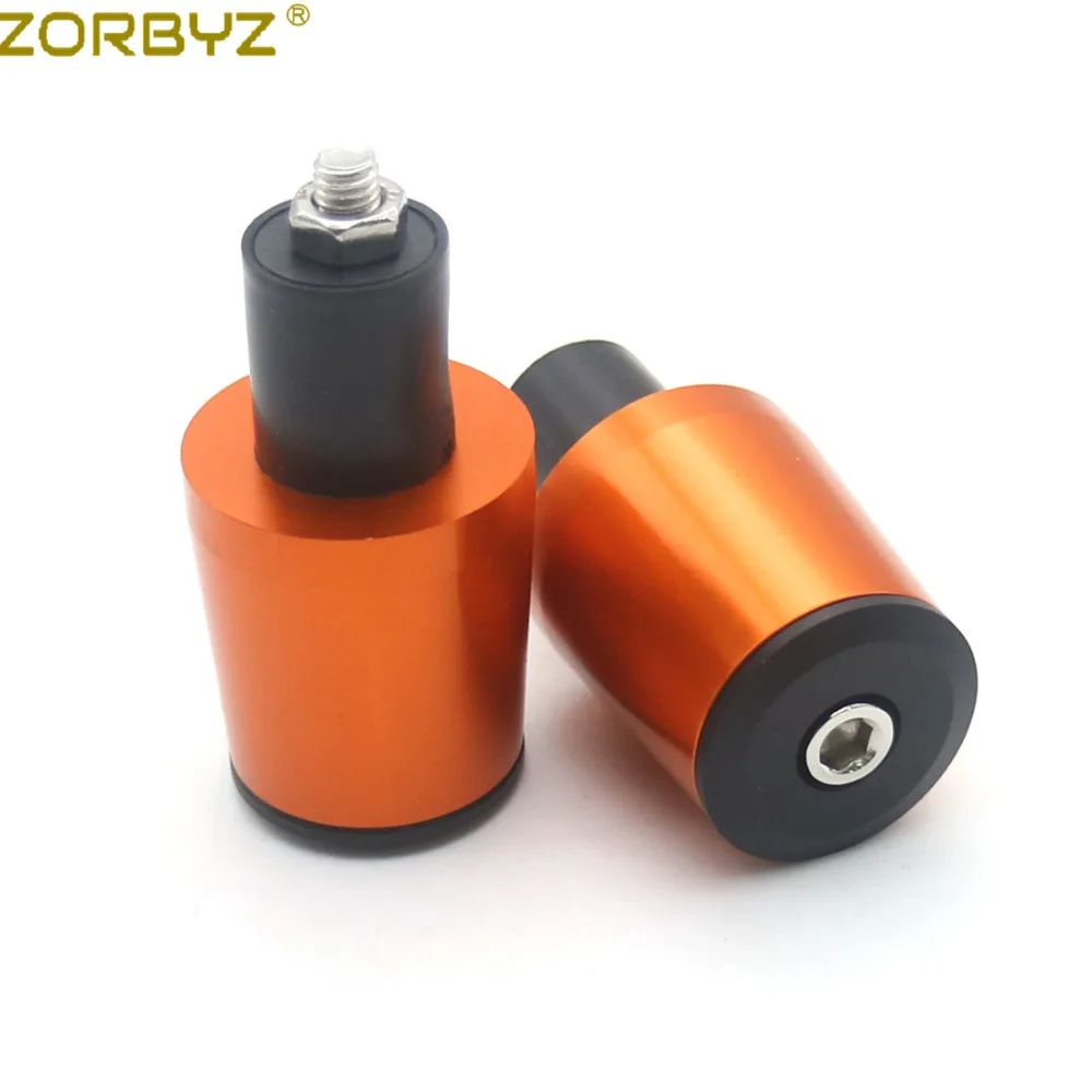 ZORBYZ пара 7/8 ''22 мм Мотоцикл с ЧПУ алюминиевый руль рукоятка торцевой ползунок колпачок штекер для Honda Suzuki Yamaha Kawasaki KTM
