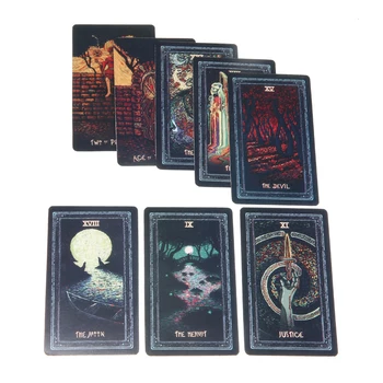 

2019 Full English Deck Tarot Cards DIY Silver Plating Prisma Visions Tarot High Quality Tarot Deck Board Game Cards