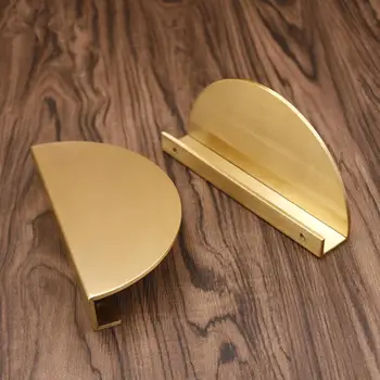 

New Chinese-style pure copper handle Nordic modern semi-circular wardrobe bookcase cabinet door open full copper drawer handle