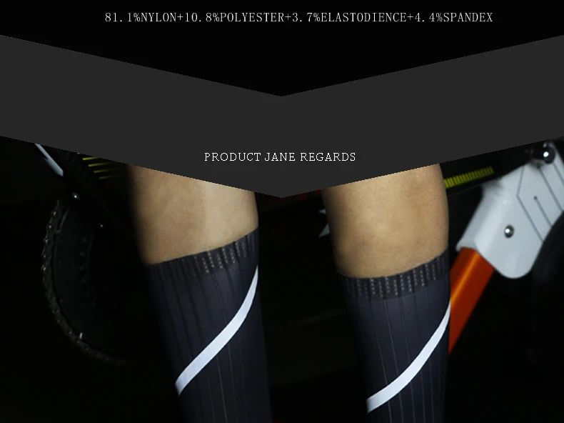 Meias de ciclismo reflexivo profissional com braço
