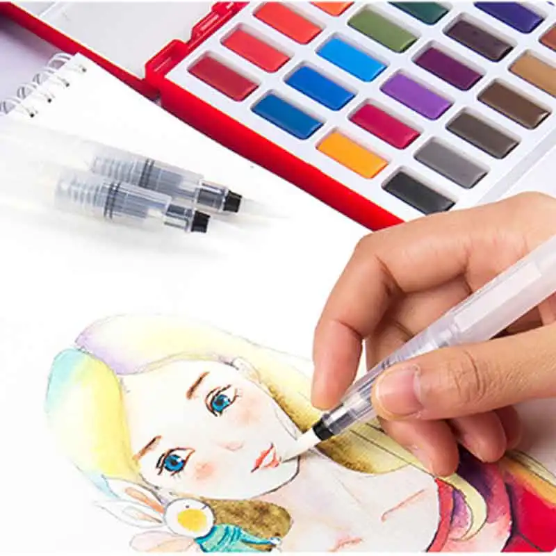 10 Pcs Penna Da Pittura Viaggiare Pennelli Ad Acqua Per Acquerello