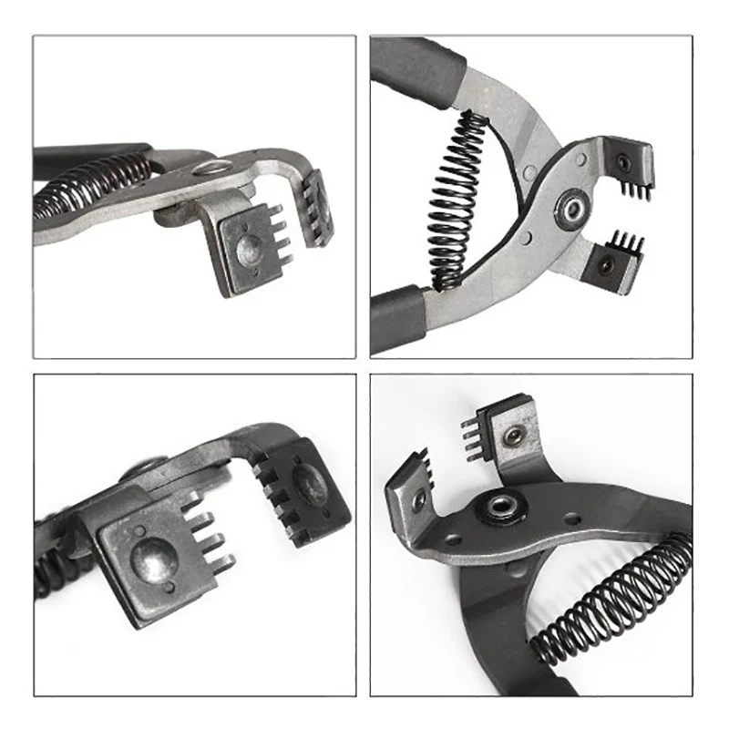 BMBY-Leather Stitching Hole Punch Plier Clamp Cutter Hoggard Diamond Cut Punch Leather Punch Tool 4Mm Pitch 4 Prong