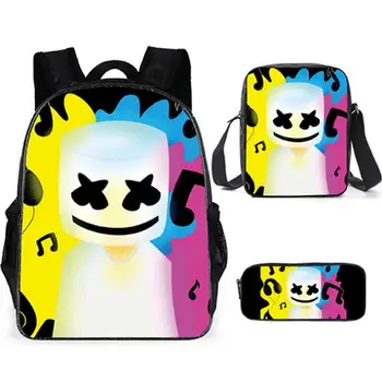 

Hot Smiling face School Backpack Sets for Teen Boys Girls Backpack Primary Student Bookbags Women Casual Rucksack