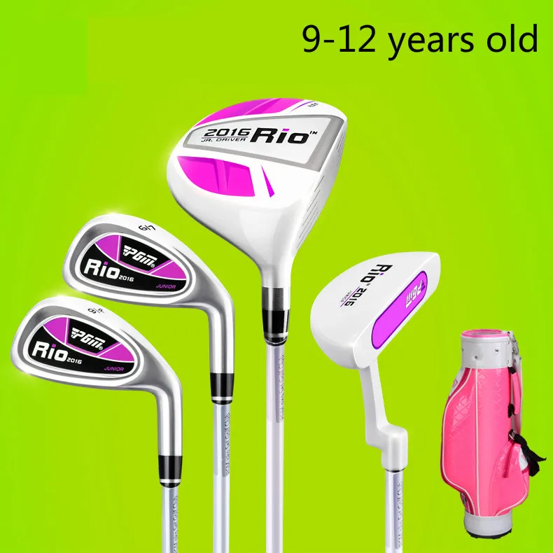 9-12 years old PGM гольф-клуб для детей от 3 до 12 лет, тренировочный клуб с сумкой JRTG004 RIO - Цвет: 9-12 years old