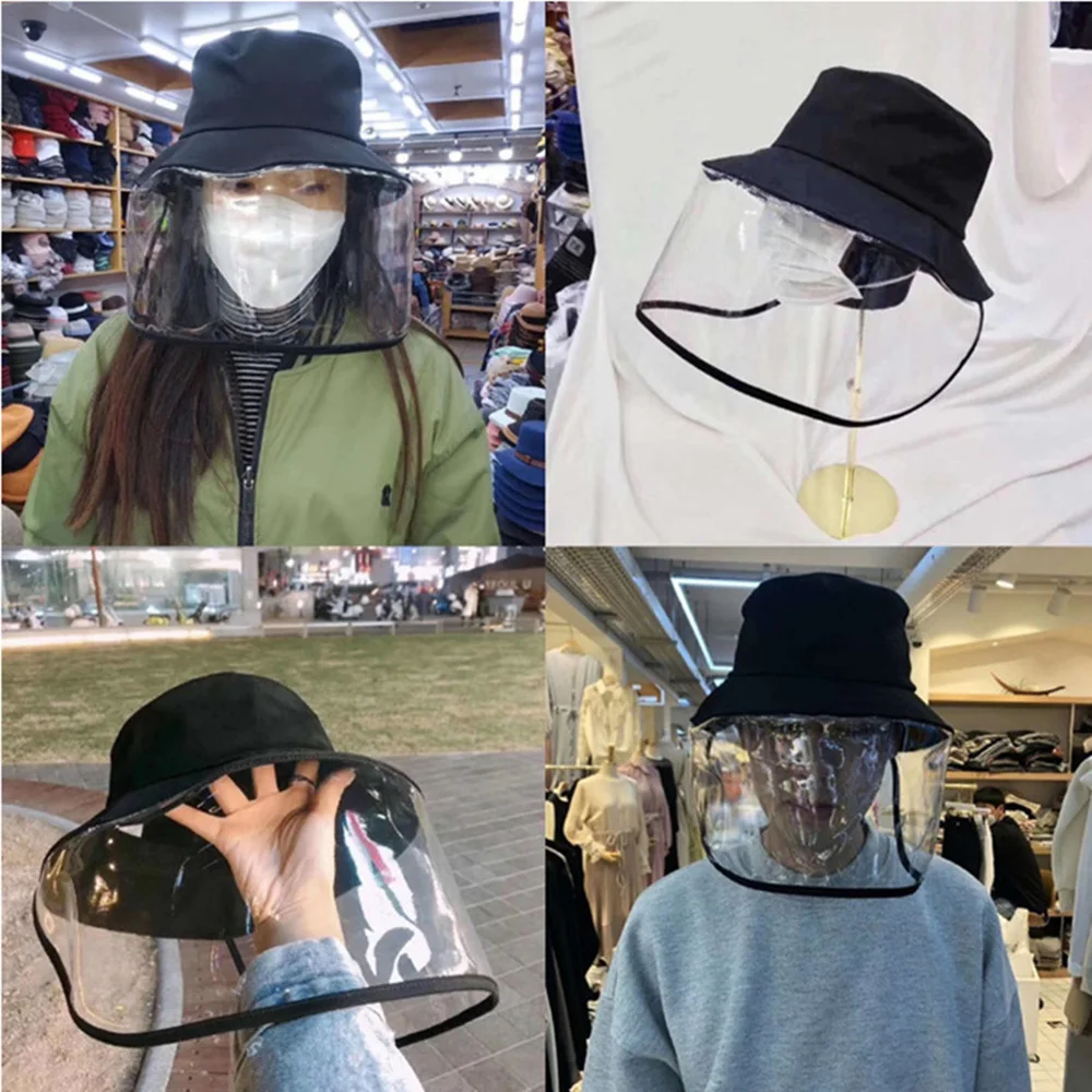 Multi-function Protective Cap Coronary Virus Protective Hat Protective Cap Anti-Saliva Splash Anti-Spitting Mask Face Cover Cap