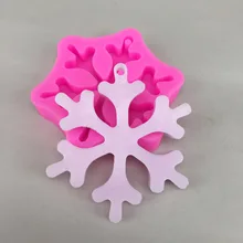 BK1098 Снежинка аромат гипсовая силиконовая форма автомобильный подвесной орнамент шоколадная форма