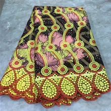 Высококачественная кружевная ткань воск шнур кружевная ткань Африканская кружевная ткань воск шнур кружева для женщин Свадебное платье WD101721