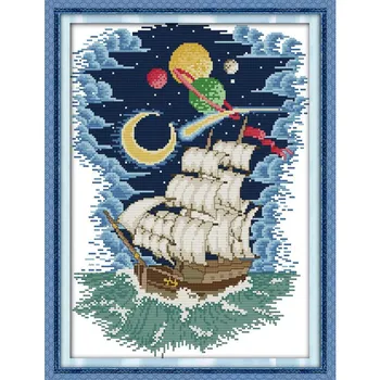 

Navigation DMC Cross Stitch 11CT14CT DIY Needlework Counted China Cross Stitch Kits For Embroidery A Cross Crafts Home Decor