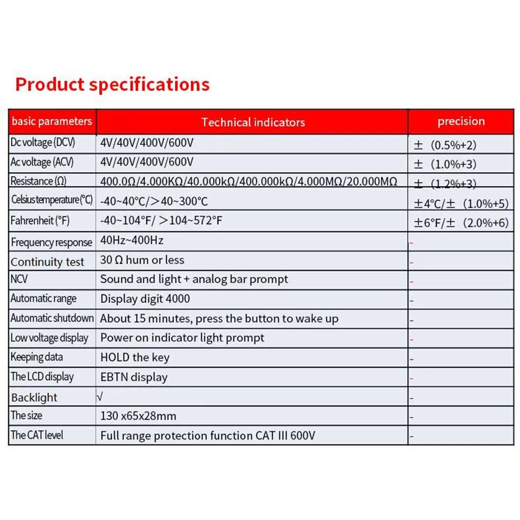 UNI-T UT123 Residential Multimeter HD ENTB Color Screen AC/DC Current Voltage Tester Battery Detection Tool