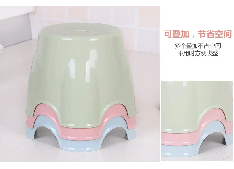 Manufacturers Direct Selling Simple Fashion Thick Shoes Children's Stool Plain Color Stool Plastic round Stool Low Stool