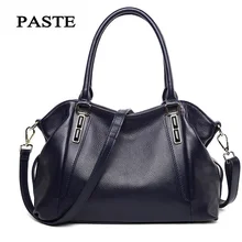 Паста роскошные сумки женские сумки дизайнерские первый слой Geniune кожа Hobos Tote сумка твердые сумки на плечо для женщин черный синий