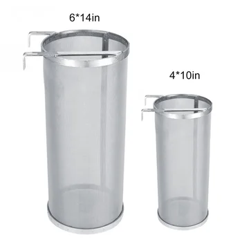 

6x14inch /4x10inch Portable Beer Filter Cartridge Beer Beverage Mesh Cylinder 300 Micron Rustproof Barware Tool Accessories