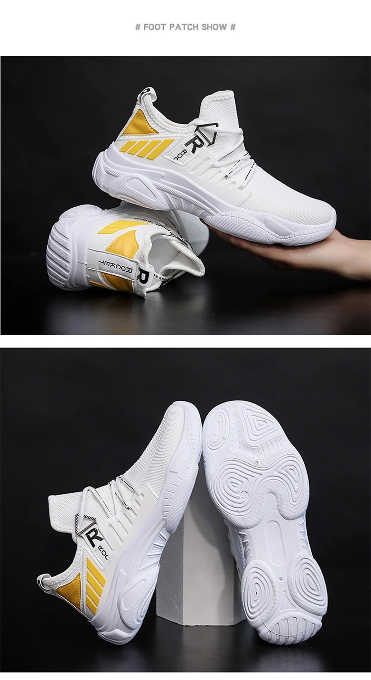DanielMan/сезон весна-осень; высокие кроссовки Flyknit; Мужская обувь; дышащая удобная мужская обувь с сеткой; прогулочная обувь; Рабочая обувь