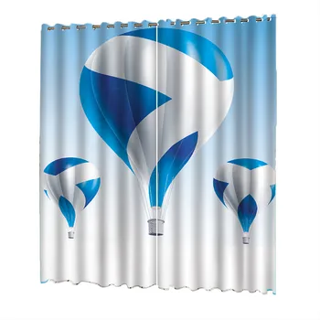

Modern Beach Series Printed Curtains Living Room Bedroom Blackout Curtains living room curtain with valance Fabric Drapes Blind