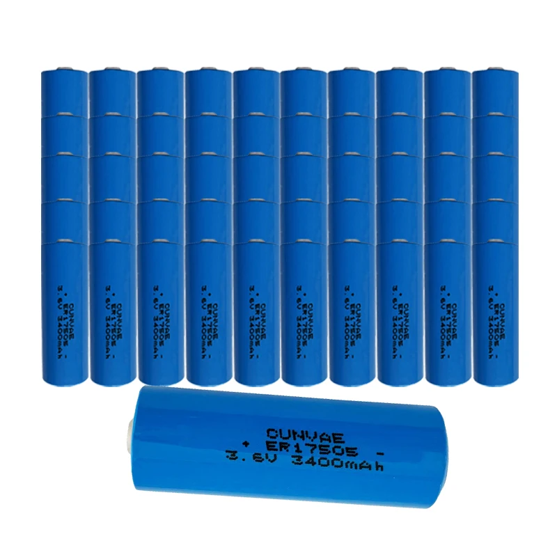 

50pcs 17505 ER17505 3.6V A Size Type Batteries for water meter battery PLC battery ER17505 LS17505 2400mAh
