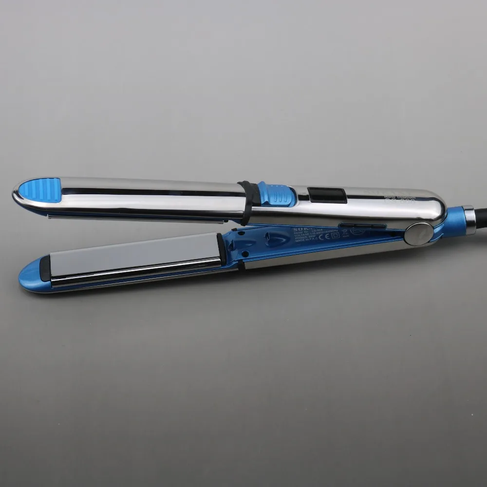 

Max 750F Hair Straightener Pro Titanium Floating Plate Flat Iron LCD Digital 100-240v Professional Fast Electric Straightening