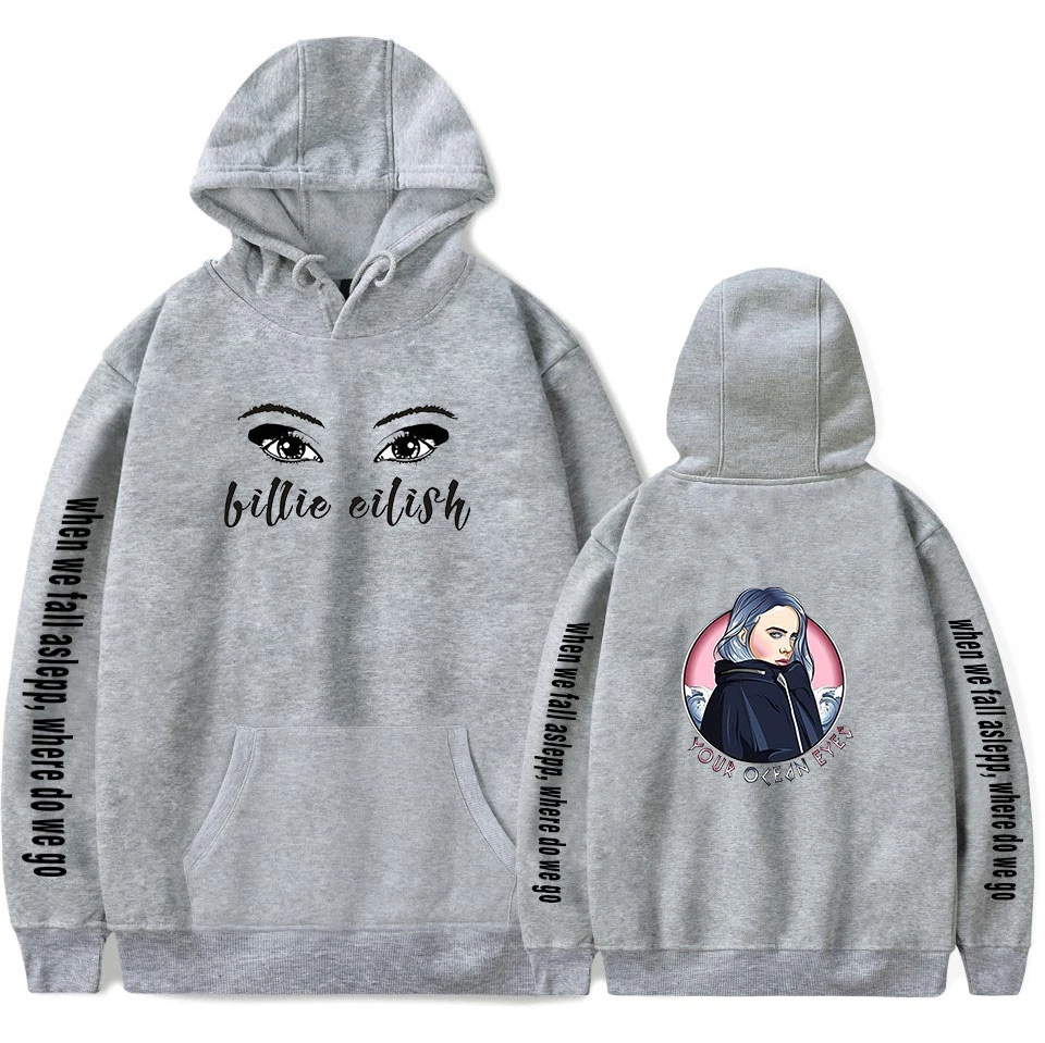 Новая Толстовка Billie Eilish, женская и Мужская Повседневная Толстовка, 2d-теплый популярный детский Модный пуловер в стиле знаменитостей розового и белого цветов