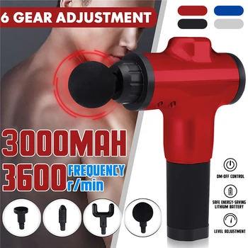 

3600r/min Tissue Massage Gun Muscle Massager Muscle Pain Management after Training Body Relaxation Slimming Shaping Pain Relief