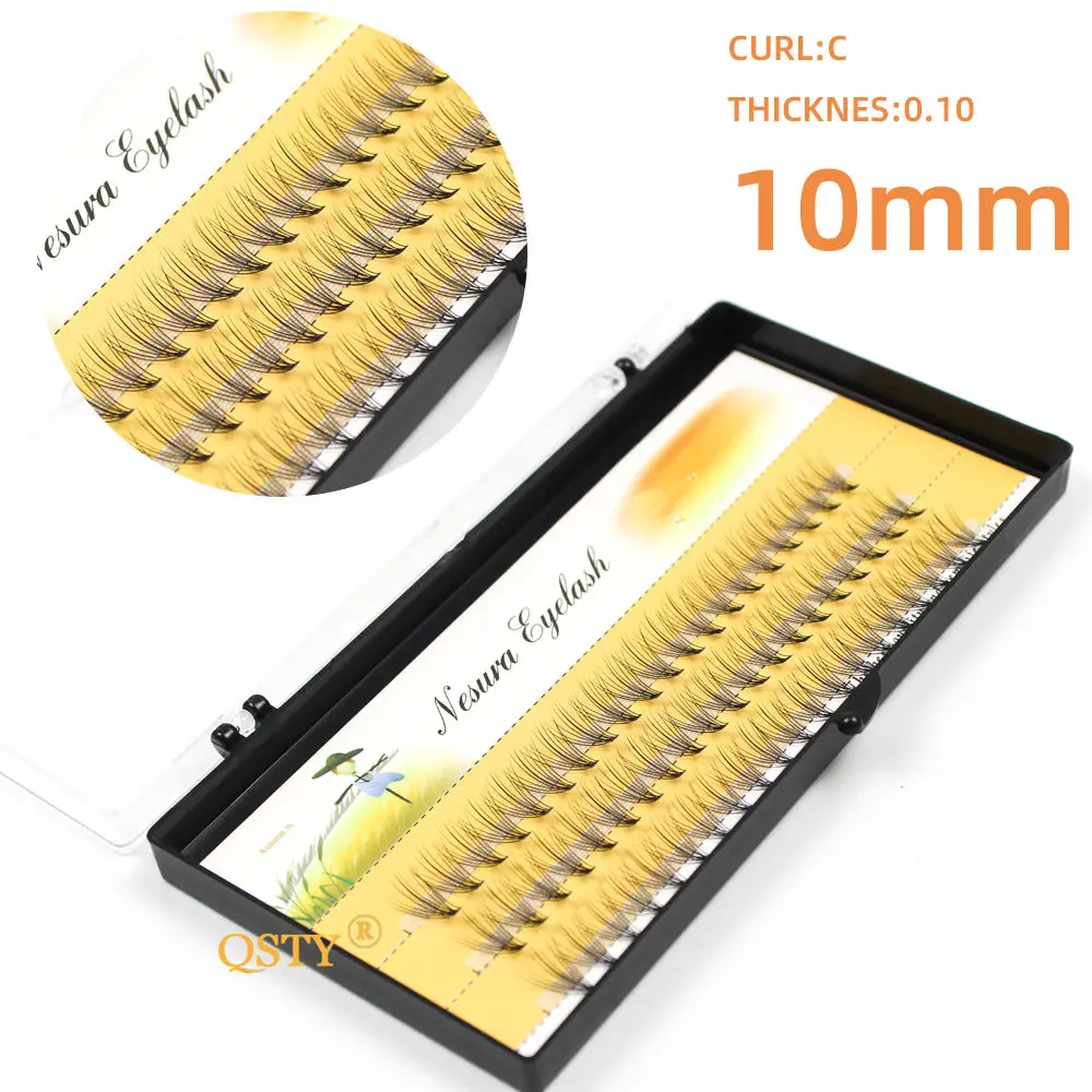 60 Bundle 10D Natural Soft Mink Eyelash Individual Grafting Eyelashes Extension Russian Volume Curl False Lashes Make up Cilias 35