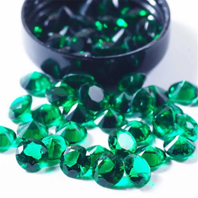 Высокое качество 10 шт./упак. 6 мм разноцветный кубический цирконий драгоценный камень резит с украшением в виде кристаллов Стразы 3D браслеты с подвесками Сделай Сам наклейки для ваших ноготков - Цвет: emerald