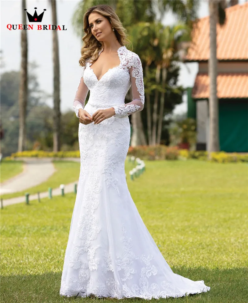 

Custom Made 2023 New Design Wedding Dresses Long Sleeve Detachable Skirt Tulle Lace Crystal Sexy Luxury Wedding Gowns CO16