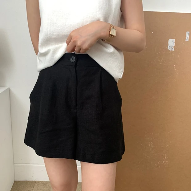 Mozuleva New Summer Women 2 Piece Sets Matching Wide Leg Short Pants Casual Cotton and Linen Pocket Lady Biker Shorts Suit 2020