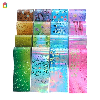 

BeautyBigBang Transfer Sticker Set 16 Pieces Nail Art Decoration Foil Sticker Water Drop 3D Nail Slider Bubble Water Decal