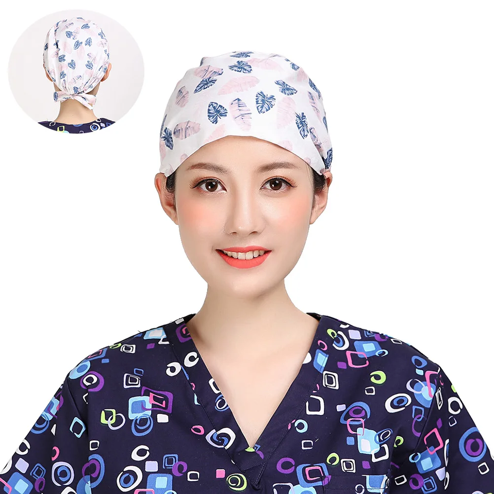 

1pc Surgical Cap Dinosaur Animal Printed Adjustable Cap Surgery Hat Nurse Cap for Nurses Doctors
