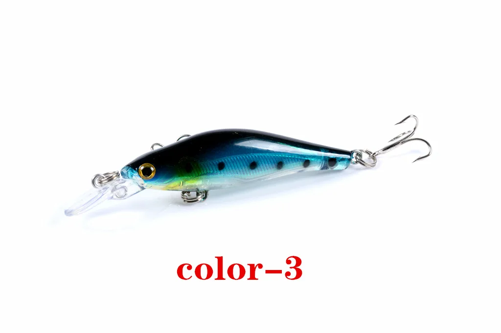 8mm 6.3g Rudra Hard Fishing Lure Minnow Bait Artificial Bait Lure Swimbait Wobbler with 2 High Quality Hooks