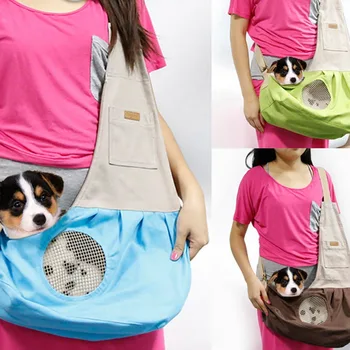

Single Comfort Sling Handbag Tote Bags Pet Product Pet Puppy Carrier Outdoor Travel Dog Cat Shoulder Bag Mesh Oxford