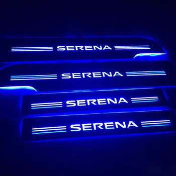 

RQXR led moving door scuff for nissan serena dynamic door sill plate flat lining overlay flow/fixed light