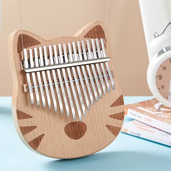 

17 Key Portable Entertainment Kids Adults Gift Finger Wooden Kalimba Sound With Tuning Mallet Thumb Piano Handheld