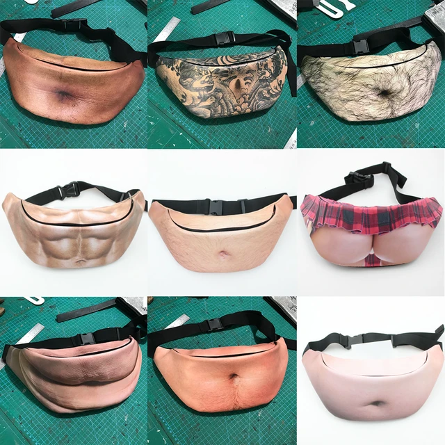 Universal Flesh Colored Beer Fat Belly Waist Bags For Iphone