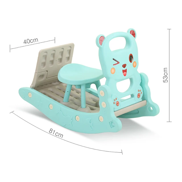 IMBABY 4 IN 1 Multifunction Baby Shampoo bed Anti-Skid Kids Slide Rocking Chair Trojan Indoor Home Playground Toys For Children 6