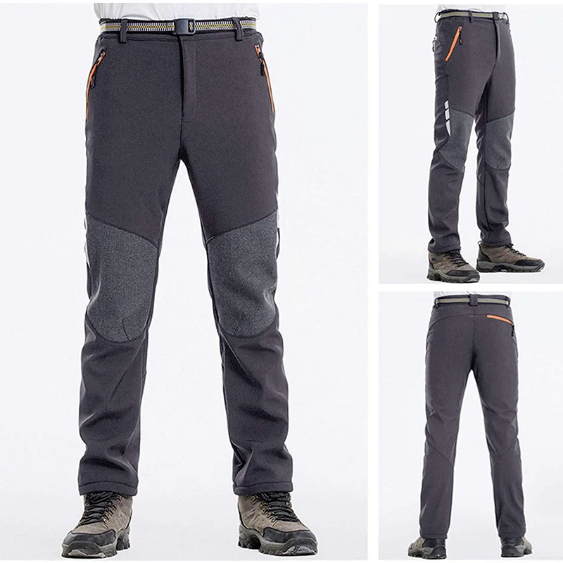 Magcomsen Winter Men's Snow Ski Waterproof Softshell Snowboard Pants Outdoor Hiking Fleece Lined Trousers With Zipper Pockets - Casual Pants - AliExpress