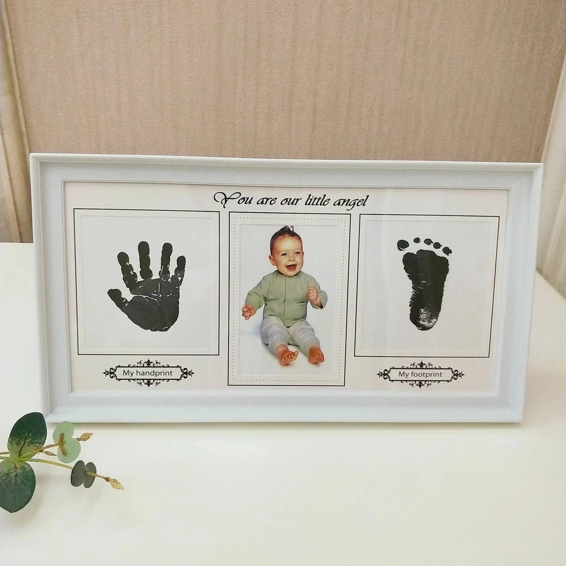 Креативные DIY Детские сувениры литья фоторамка для отпечаток руки ребенка отпечаток ноги комплект новорожденный штемпельная подушка для отпечатка ноги младенческой фоторамки